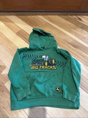 John Deere Green 'Big Tracks' Tractor Hoodie for Kids